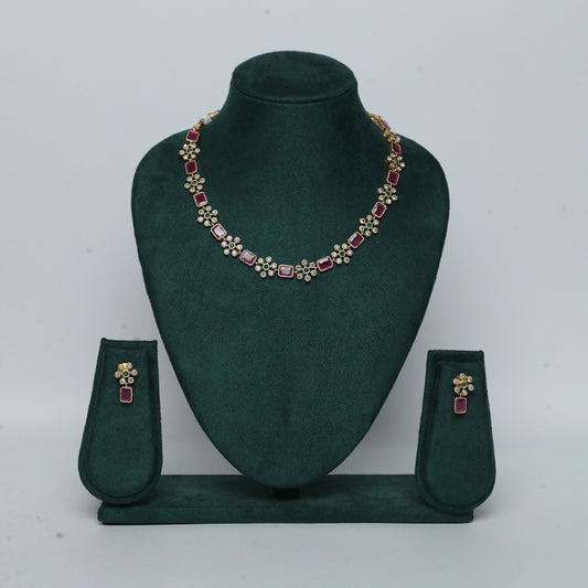 Ruhani Ruby Kundan Set