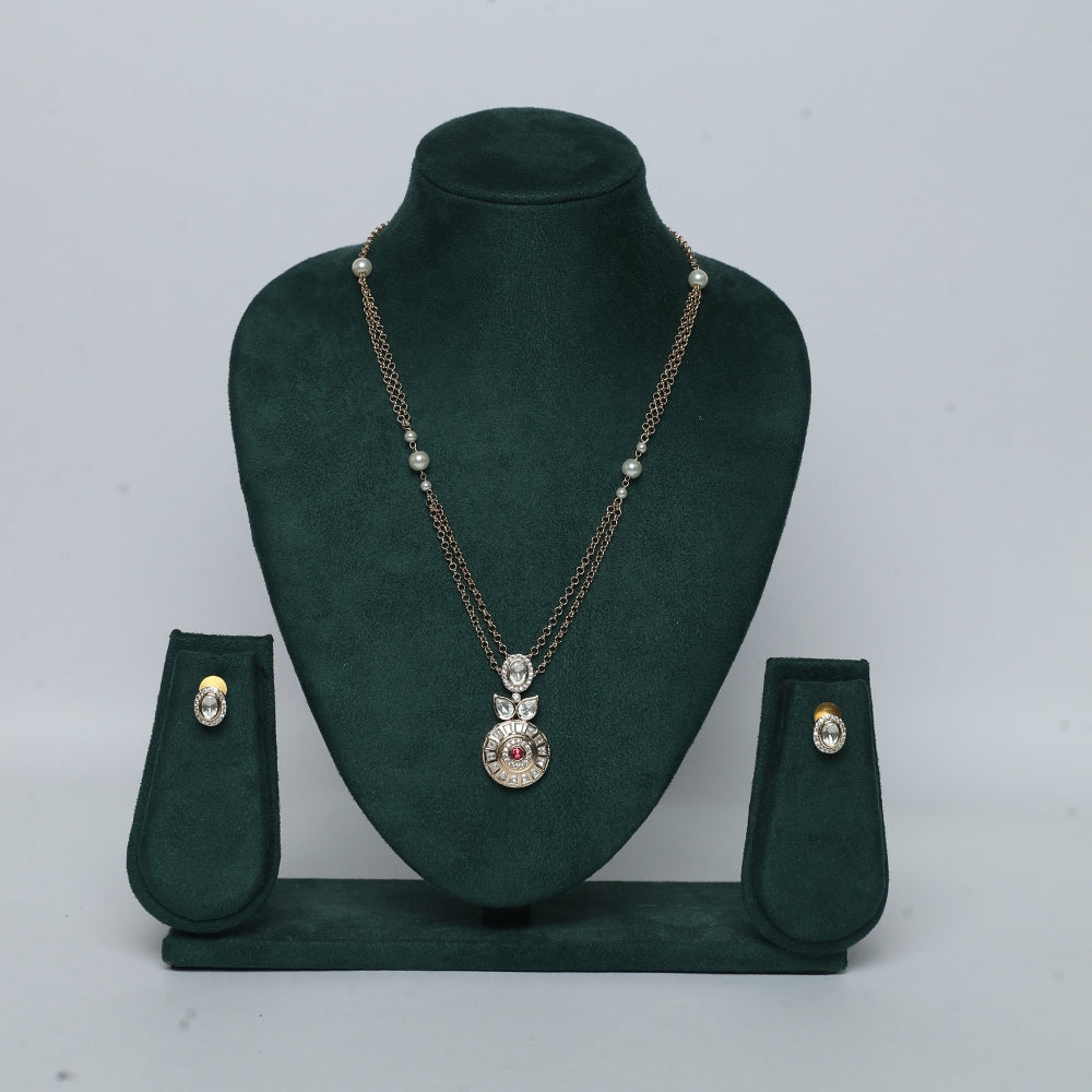 Ruby kundan necklace