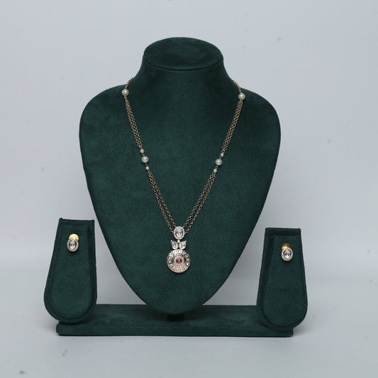 Ruby kundan necklace