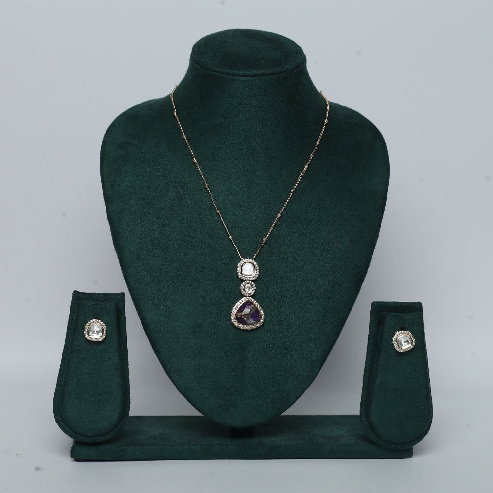 Radiant Dual-Layer Kundan & Swarovski Necklace Set