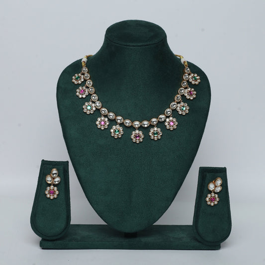 Multicolor Kundan Floral set