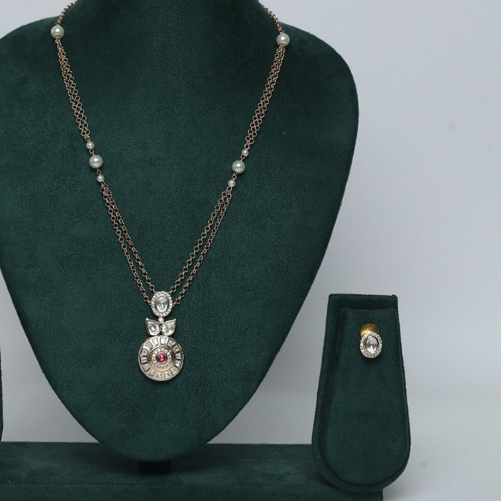 Ruby kundan necklace