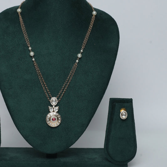 Ruby kundan necklace