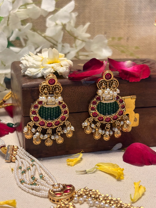 Zarmina Rajwadi Pearl Kundan Set HT1006