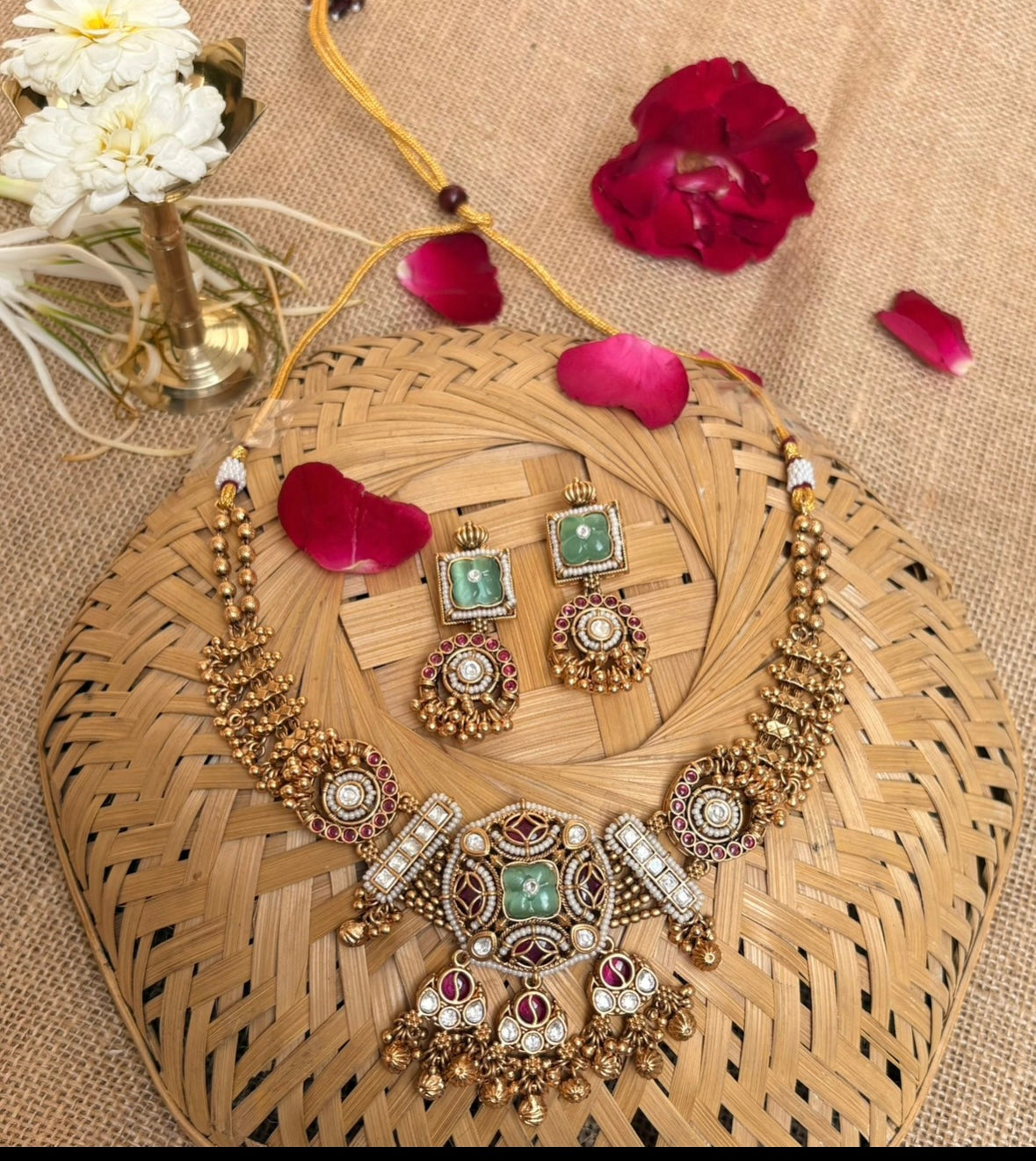Meher Mint Kundan Set
