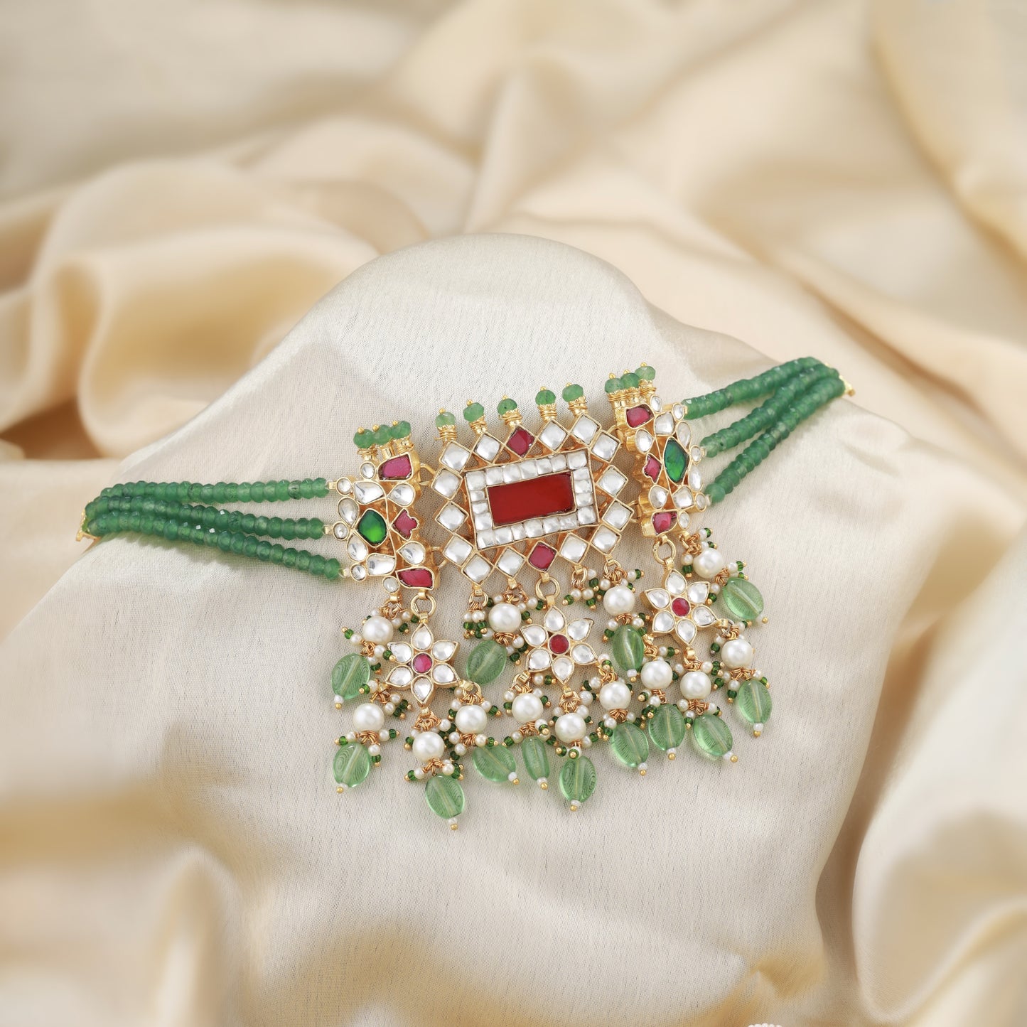 Zehra Pachi Kundan Beaded Choker Pc1002