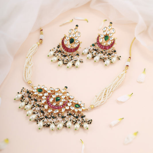 Rangrez Pachi Kundan Necklace Set PC1004