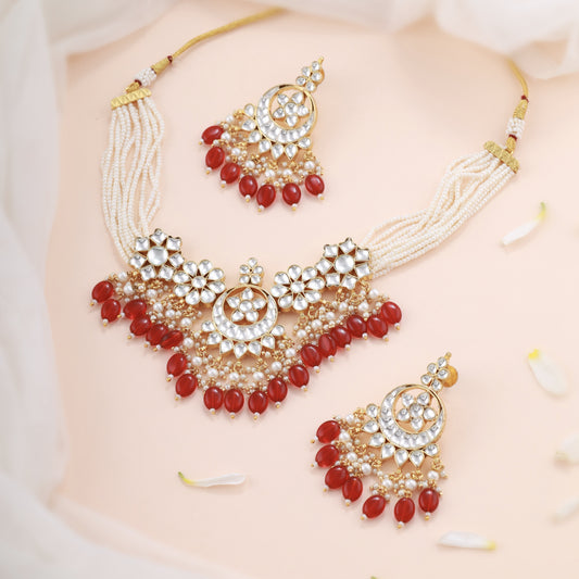 Mehrunisa Pachi Kundan Necklace Set PC1005