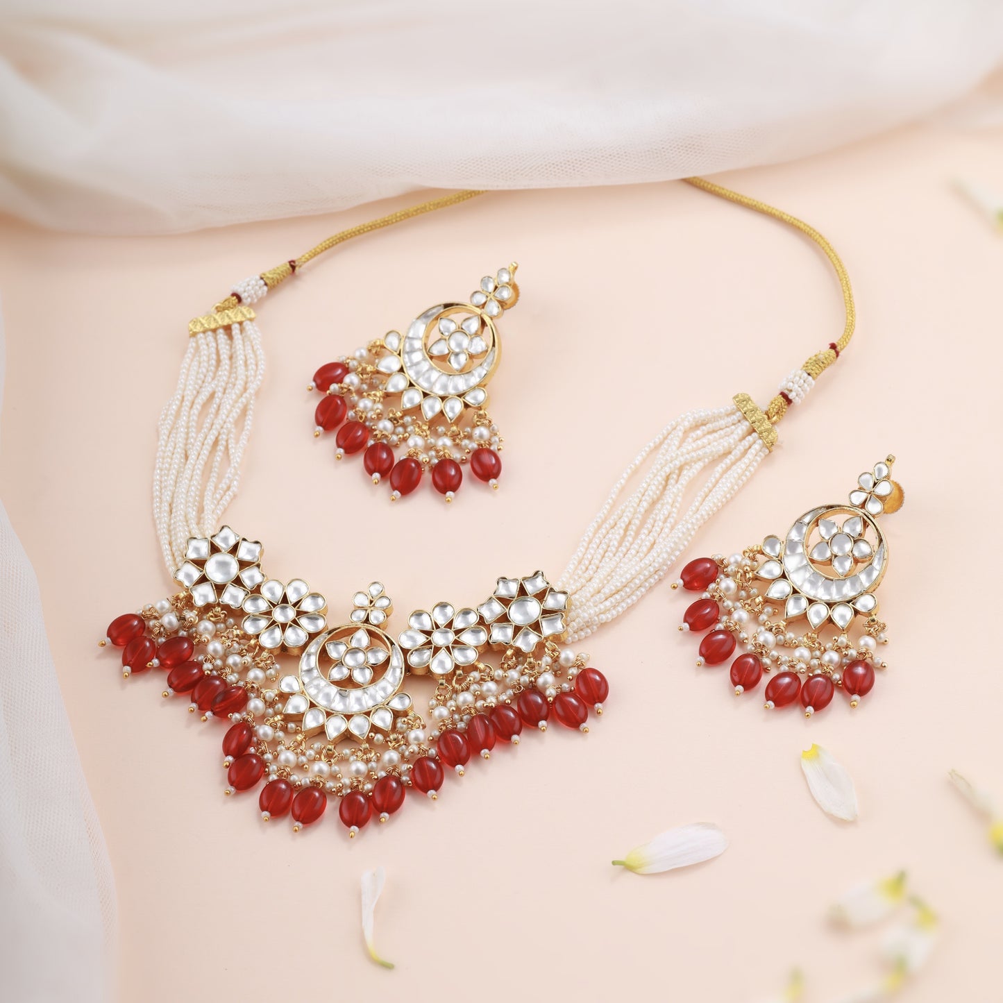Mehrunisa Pachi Kundan Necklace Set PC1005
