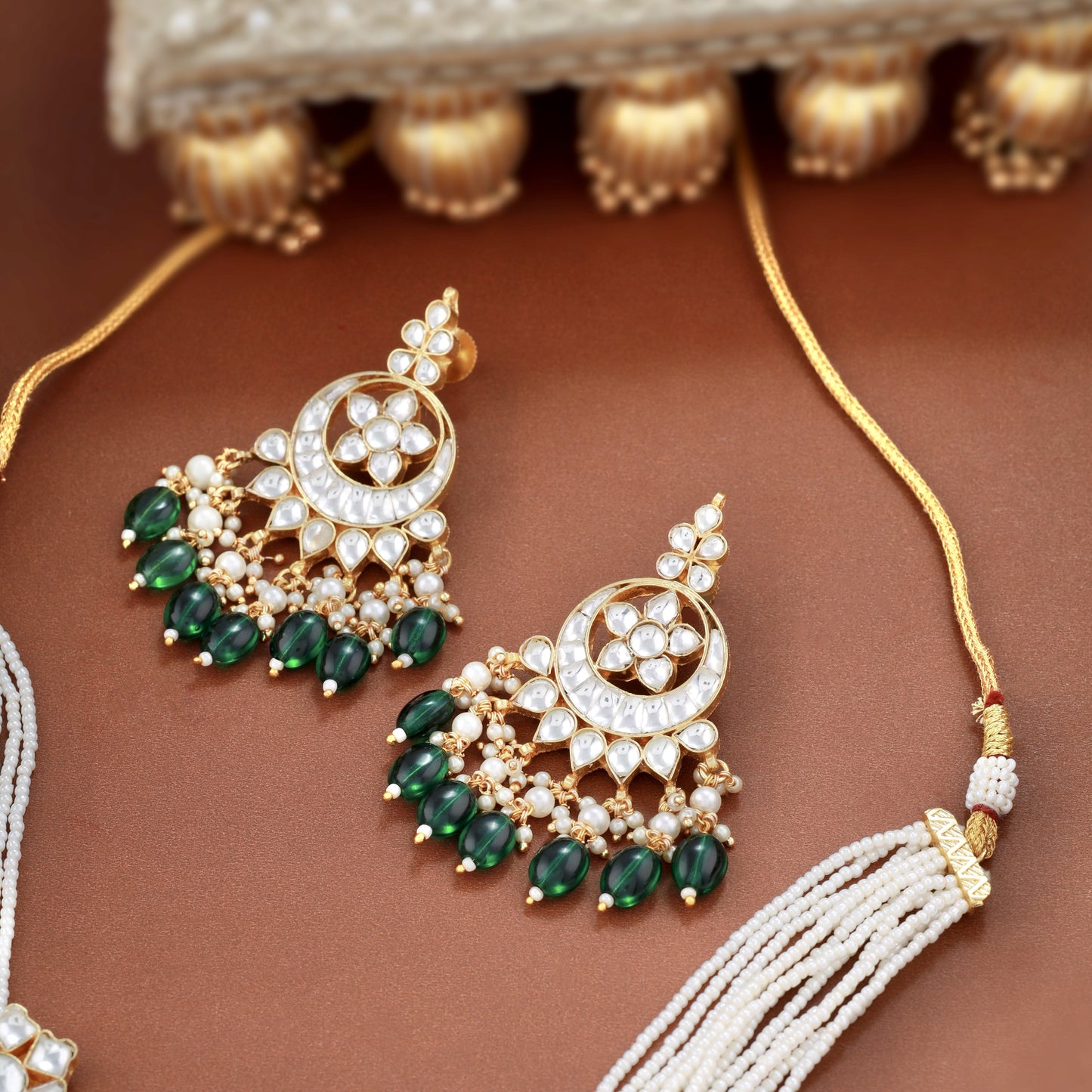 Shehnai Pachi Kundan Necklace Set PC1007