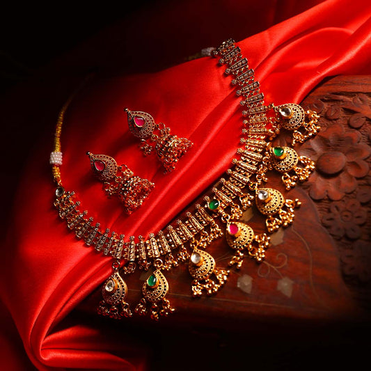 Mughal Majesty Kundan Necklace Set