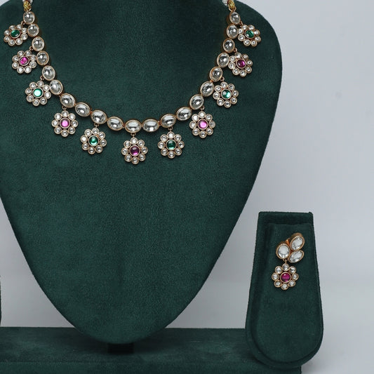 Multicolor Kundan Floral set