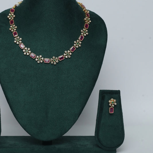 Ruhani Ruby Kundan Set