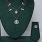 Chained kundan set swarovski finish