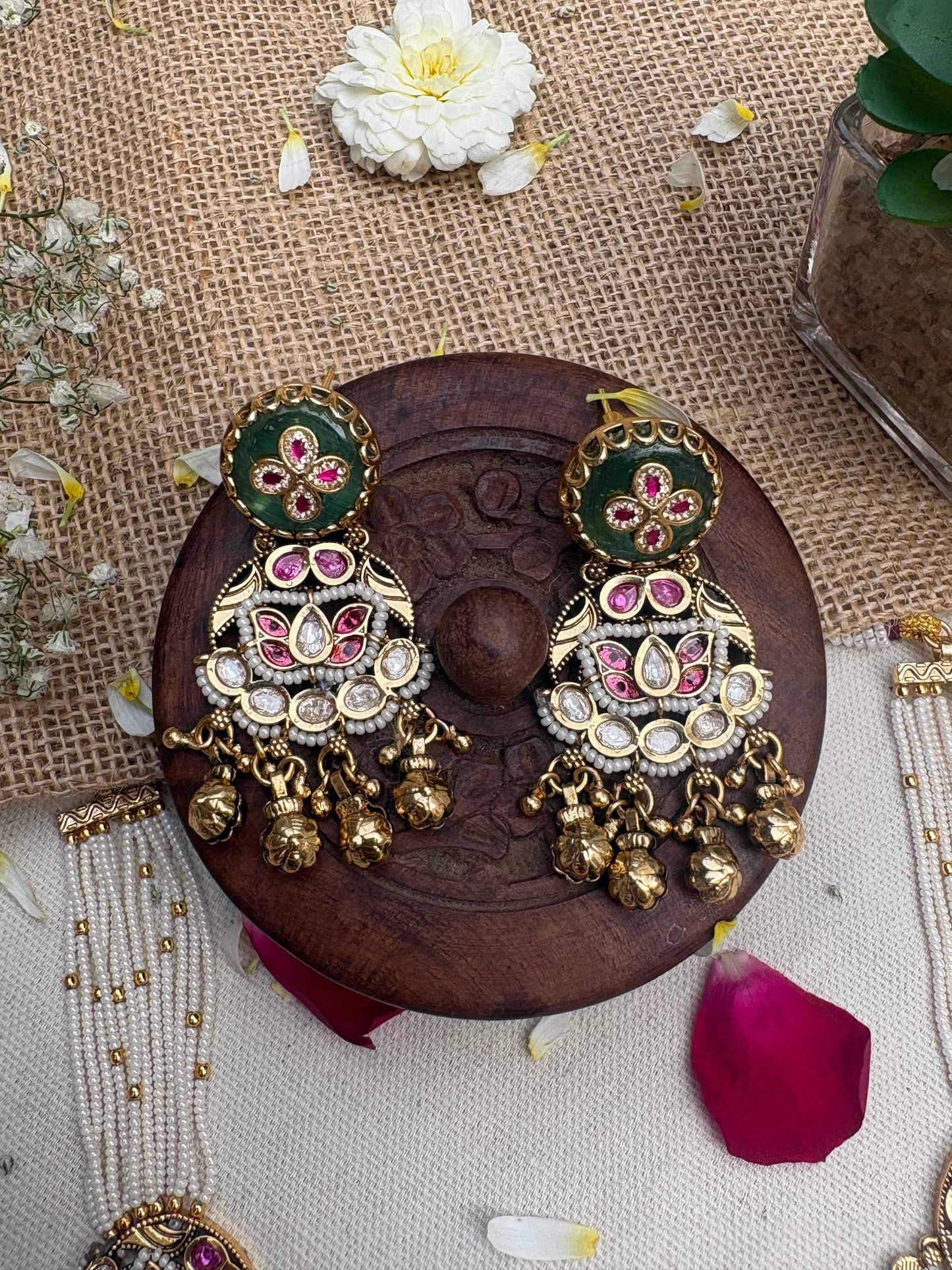 Gulnaar Rajputi Kundan Haar Set HT1004