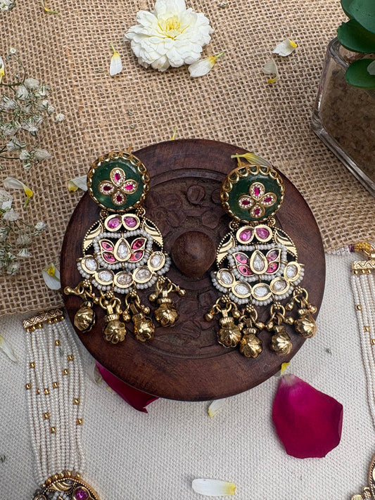 Gulnaar Rajputi Kundan Haar Set HT1004