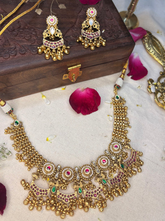 Rajwada Kundan Haar Set HT1009