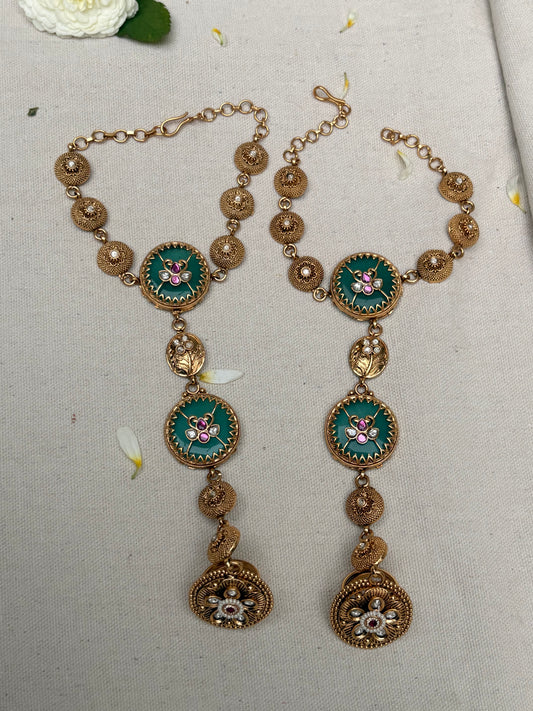 Mehira Emerald Kundan Hathphool HP1001