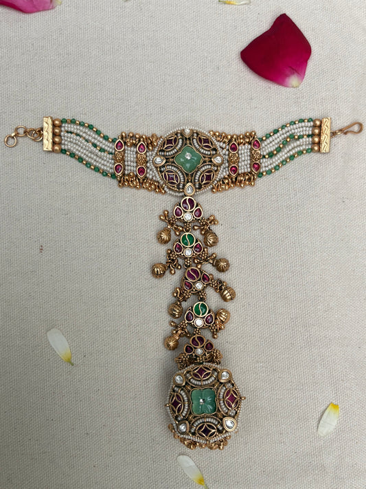 Zarminah Rajwadi Pearl Hathphool HP1002