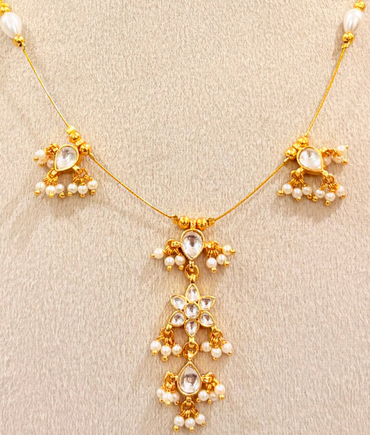 Celestial Pearl Cascade Necklace