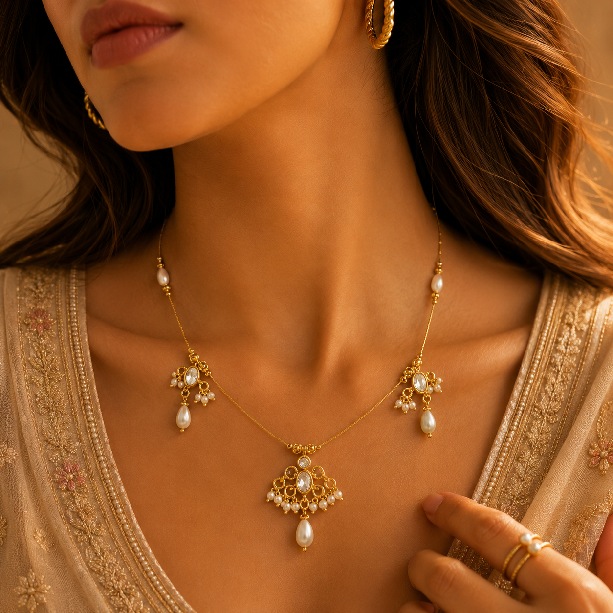 Dew Drop Pearl Harmony Necklace