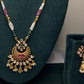 Regal Crescent Kundan Pendant Set