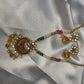 Regal Crescent Kundan Pendant Set