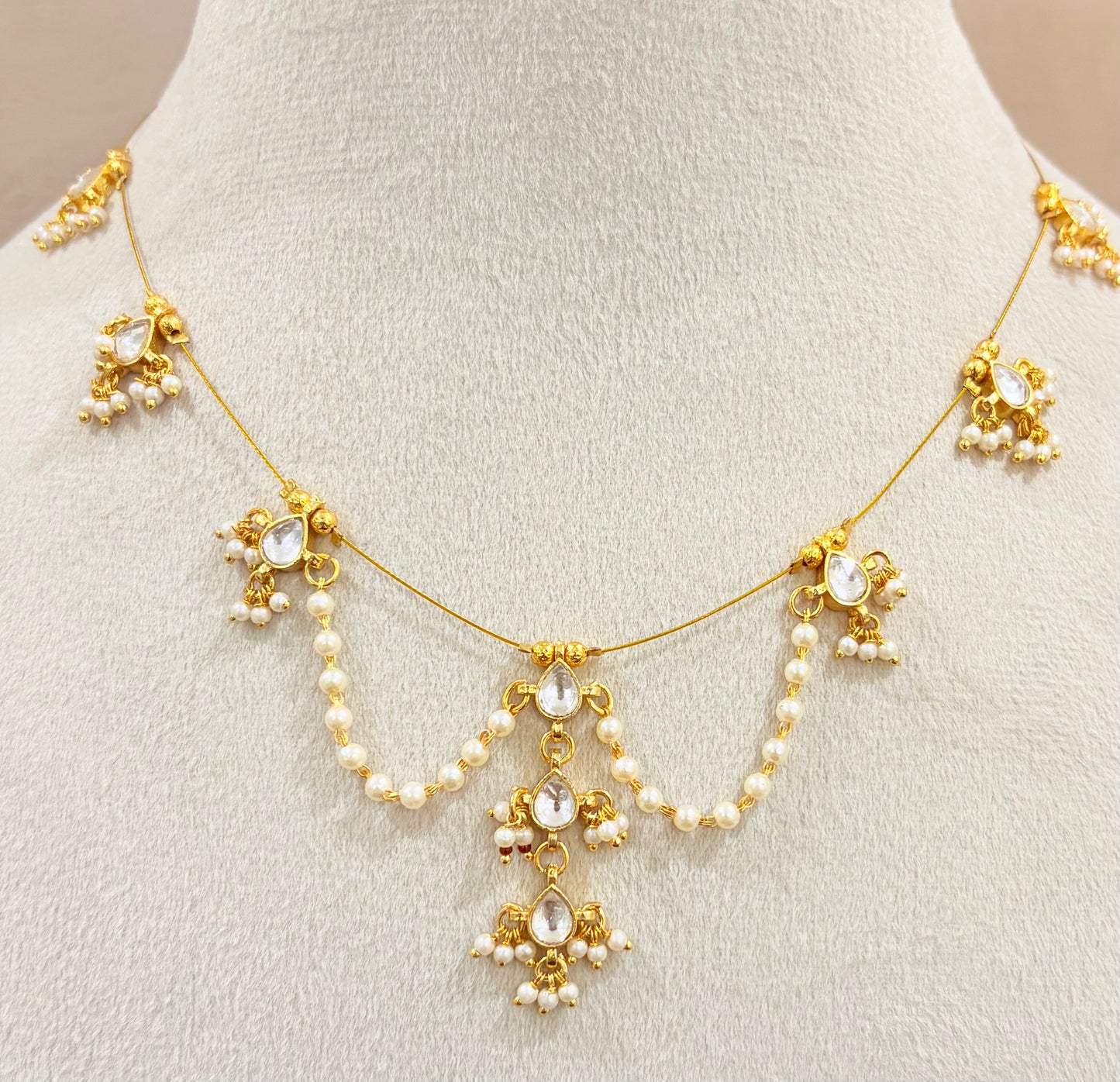 Maharani pearl drape necklace MN1018