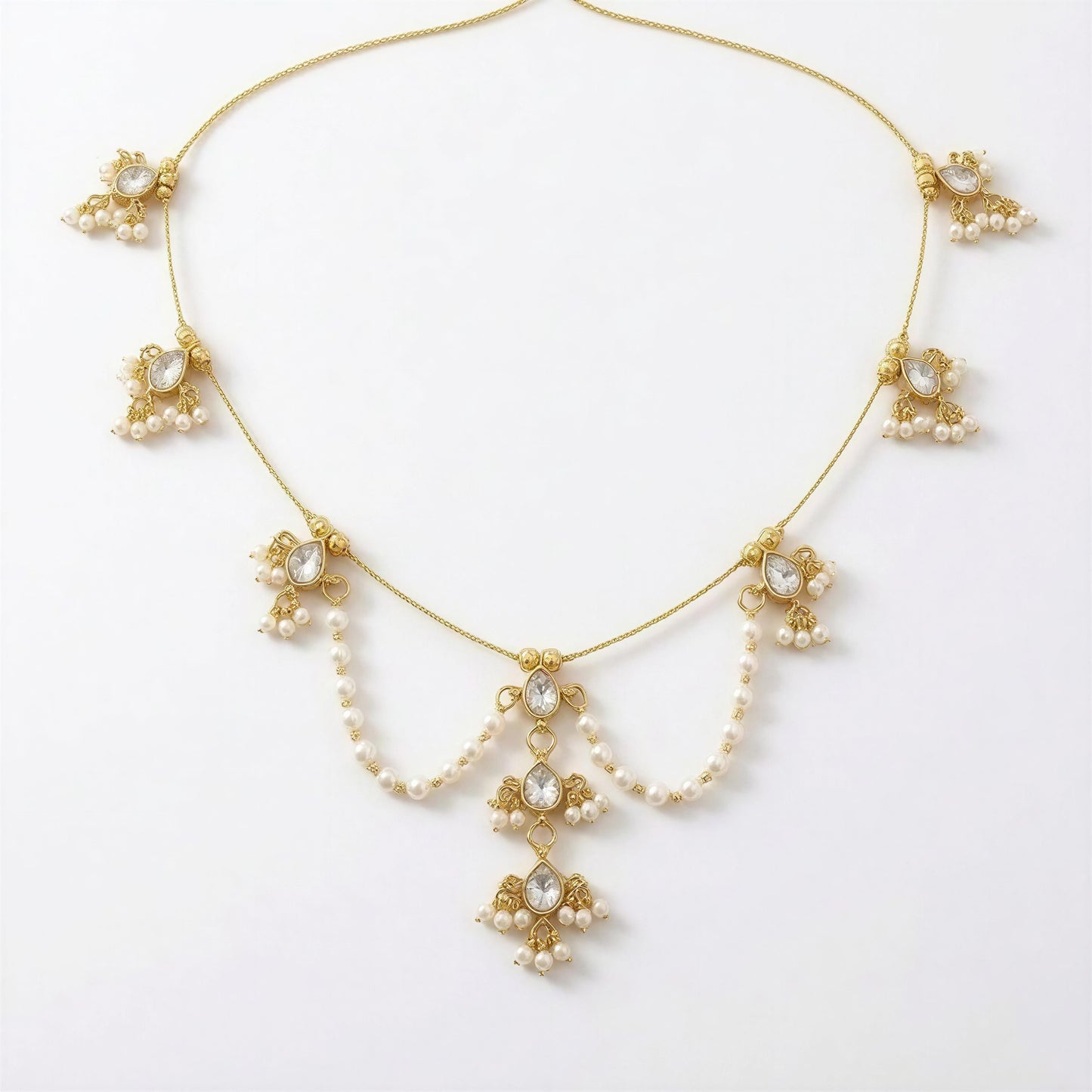 Maharani pearl drape necklace MN1018