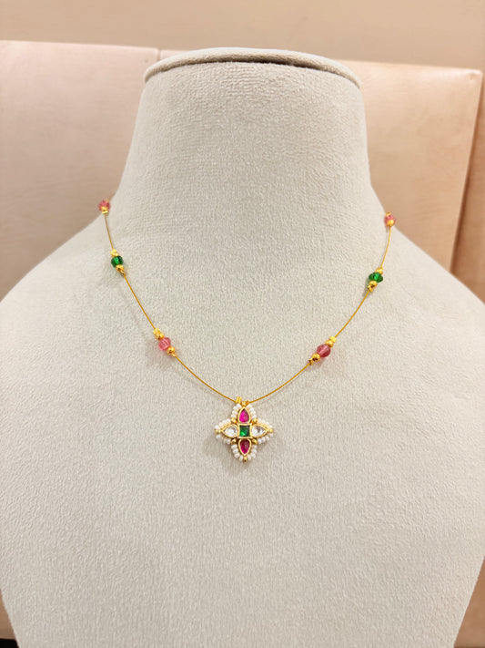 Rose charm necklace MN1016