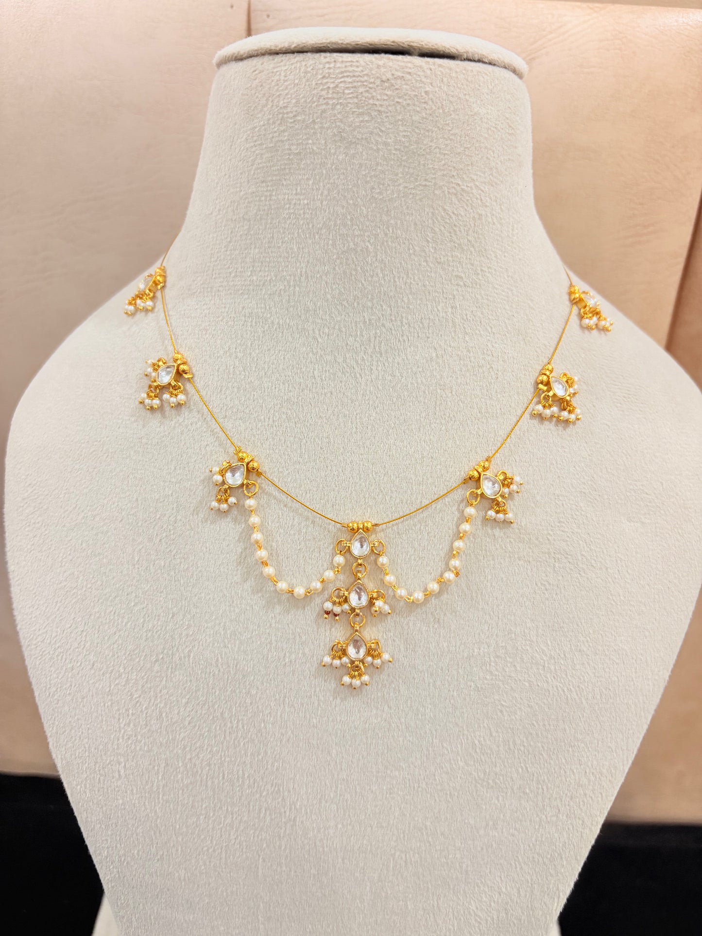 Maharani pearl drape necklace MN1018