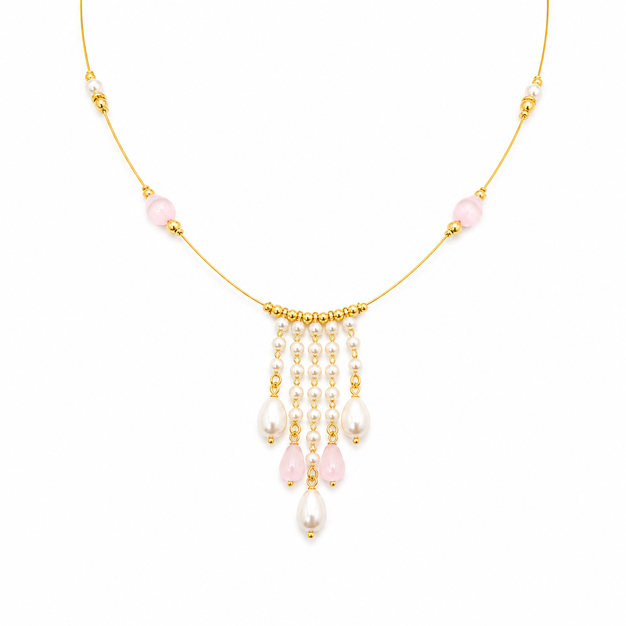 Pink pearl elegance necklace