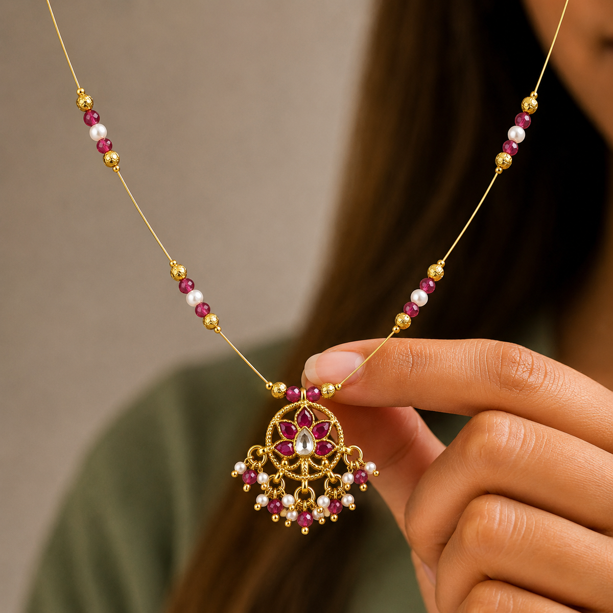 Ruhani lotus necklace