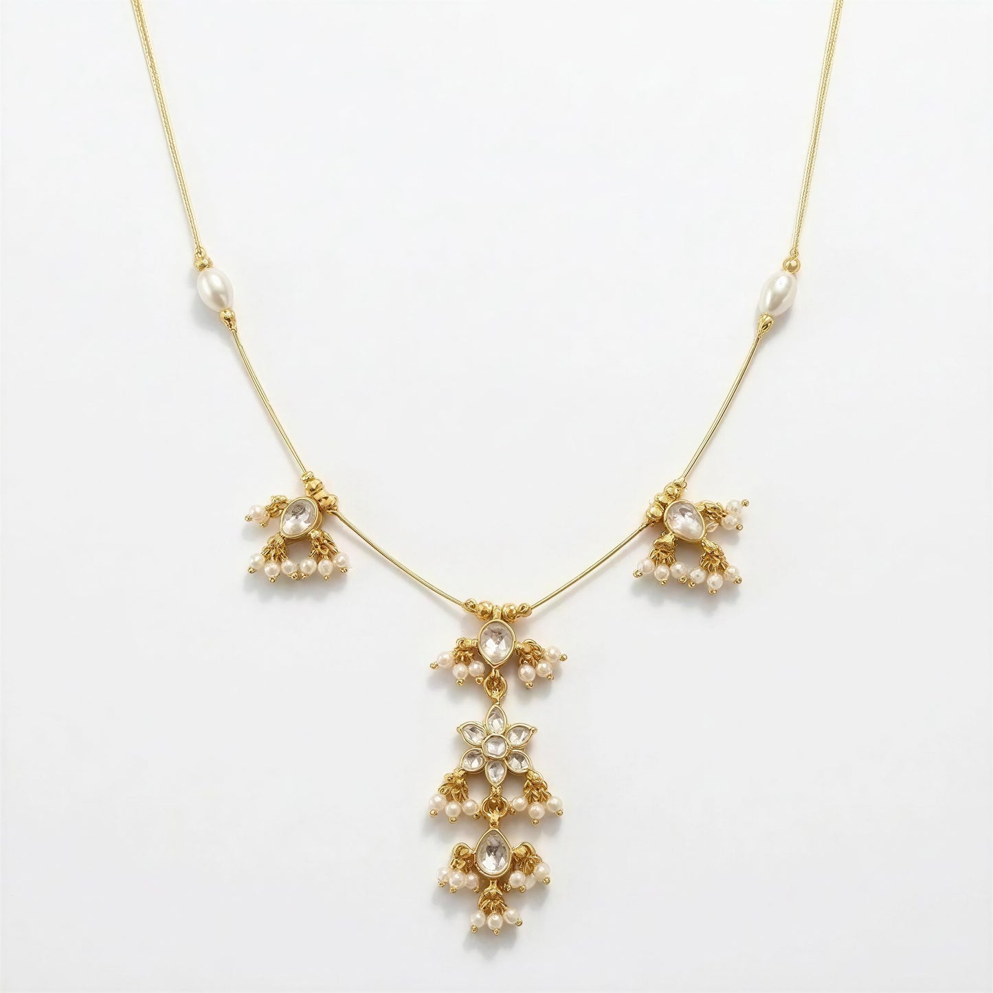 Celestial pearl cascade necklace MN 1010