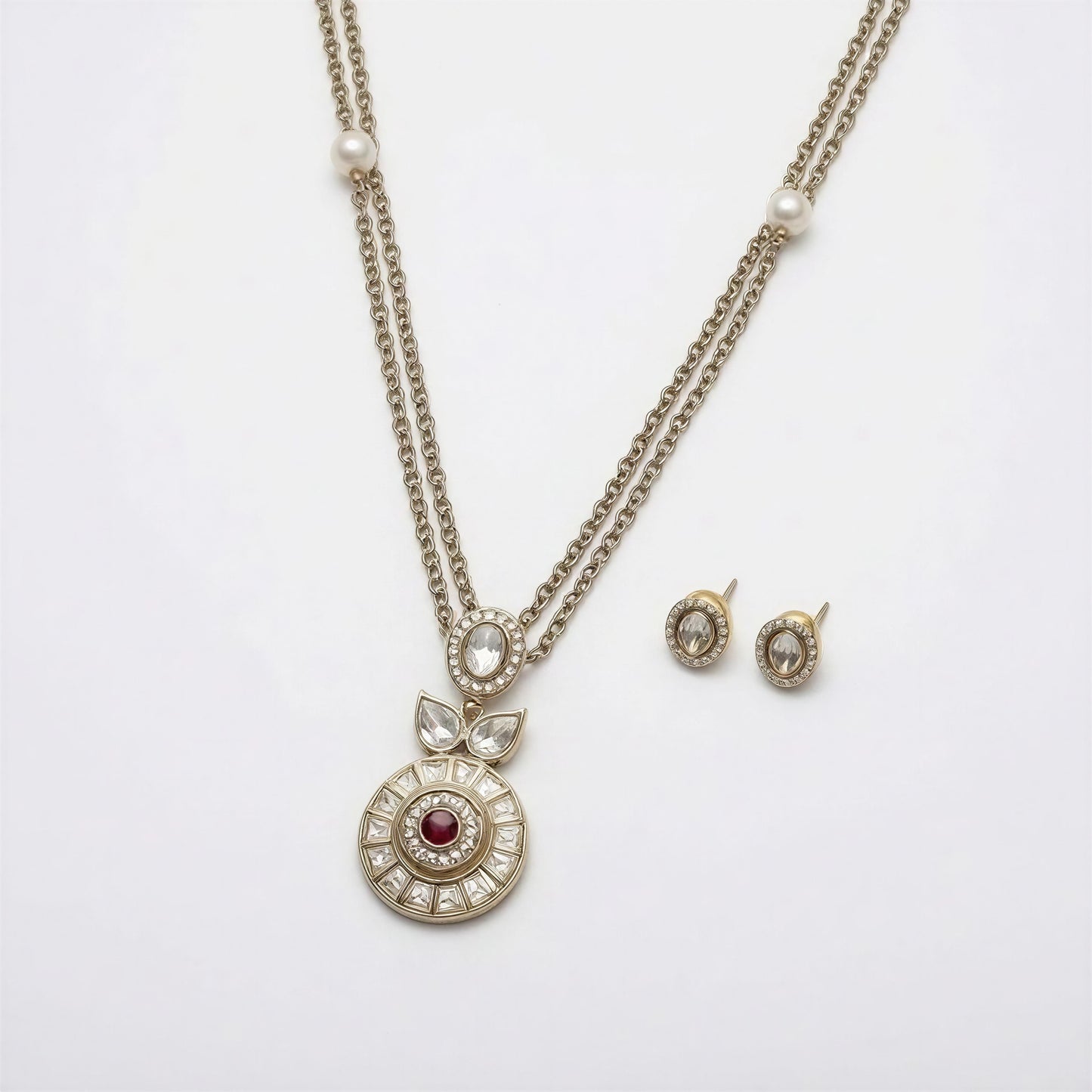 Ruby kundan necklace