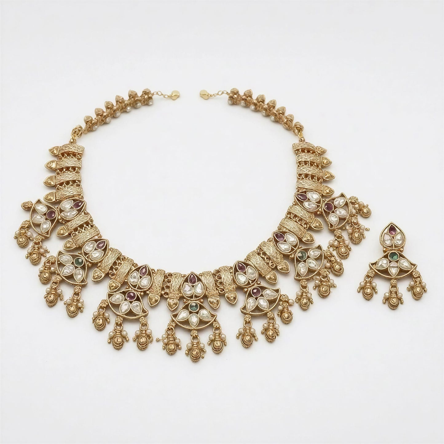 Royal Antique Kundan Choker Necklace Set
