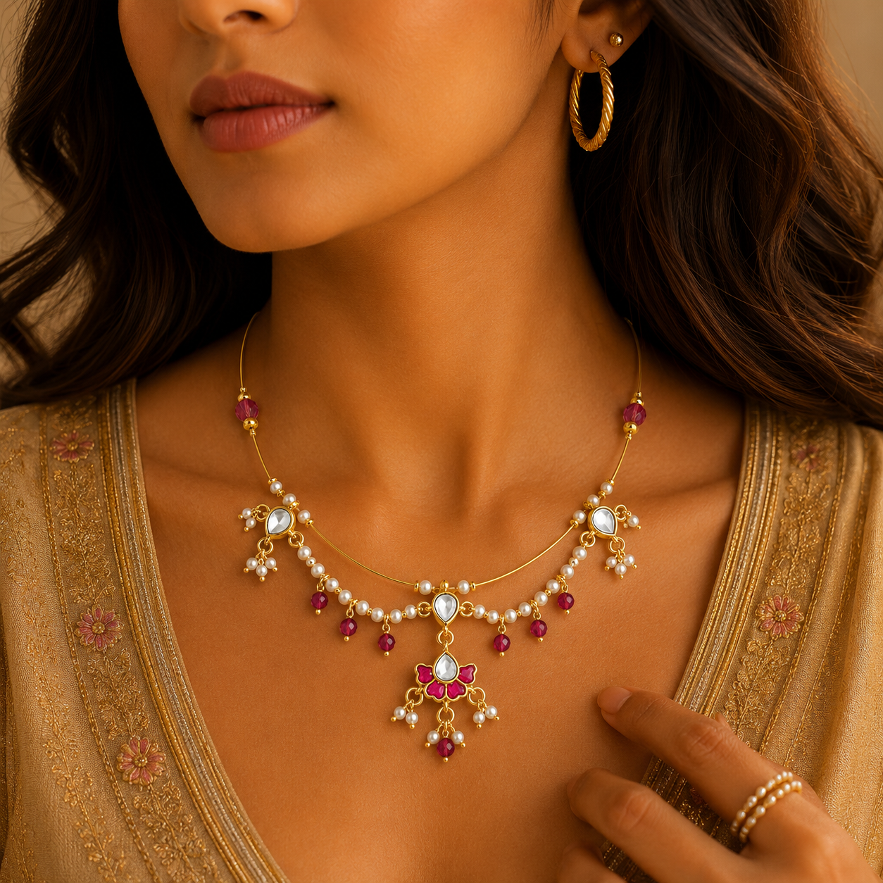 Rangrez pearl necklace