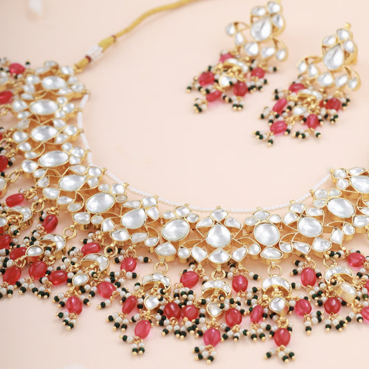 Gulrukh Pachi Kundan Necklace set PC1006