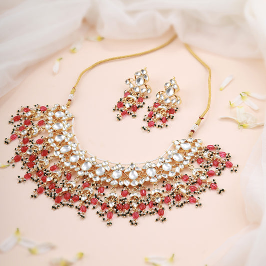 Gulrukh Pachi Kundan Necklace set PC1006