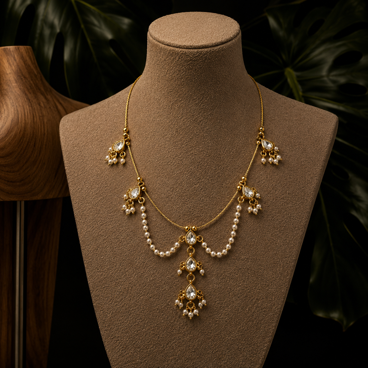 Maharani pearl drape necklace