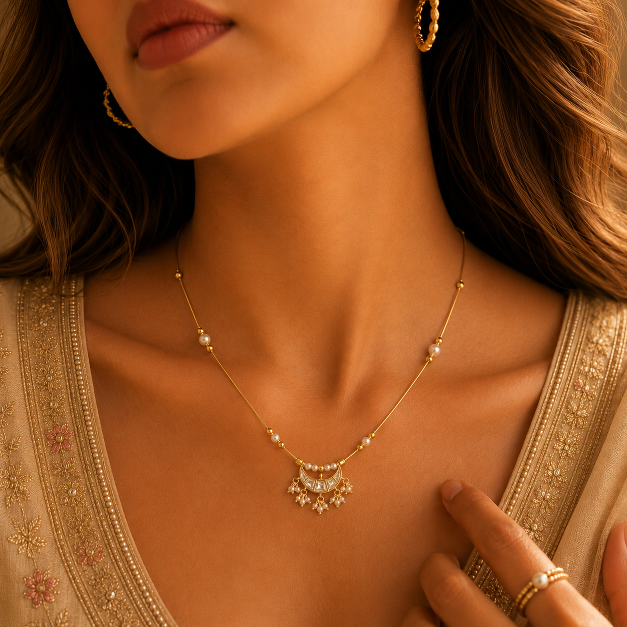 Moonlit Pearl Necklace
