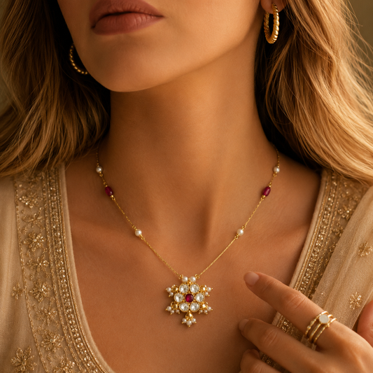 Ruby Star Necklace